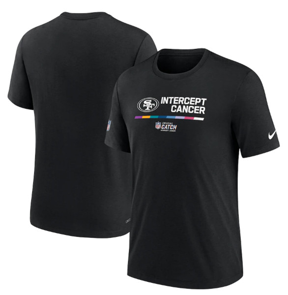 Men's San Francisco 49ers Black 2022 Crucial Catch Performance T-Shirt